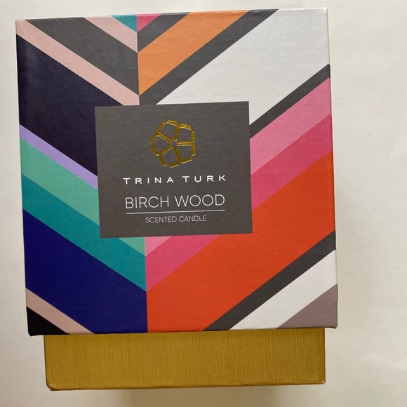 Trina Turk Accents Trina Turk Birch Wood Scented Candle Jar Luxury